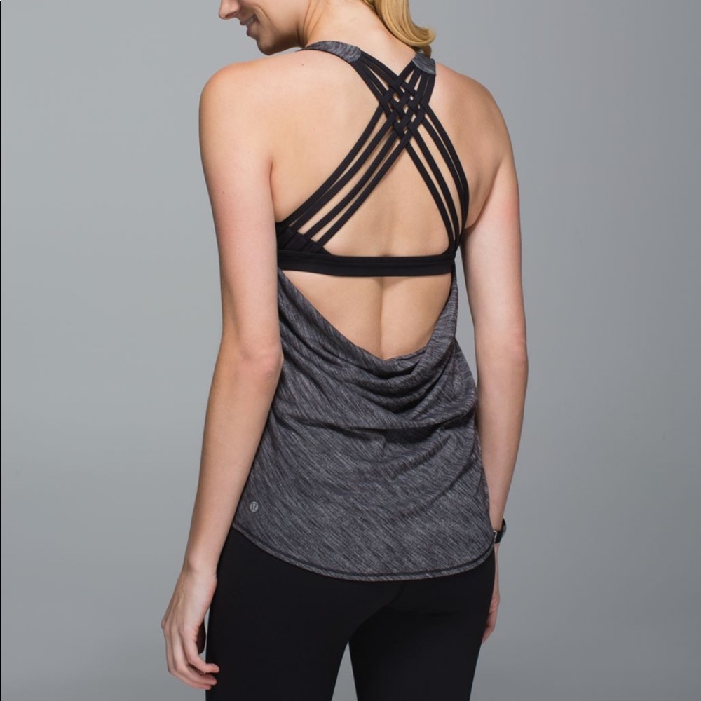 Lululemon Wild Tank Heather Grey & Black
